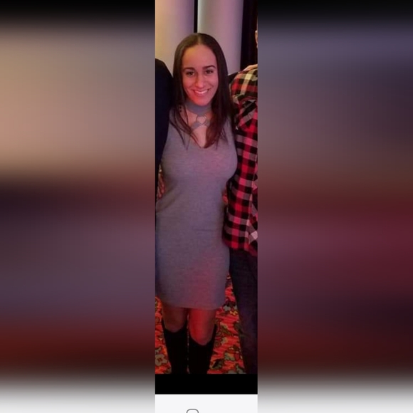 Long Sleeve Gray Dress - Picture 6 of 6